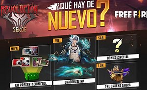 Agenda semanal de Free Fire: nuevo aspecto Dragón Zafiro y evento Revolución