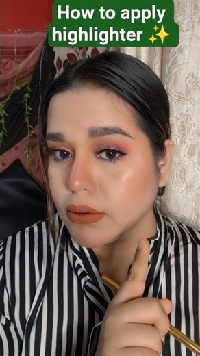 ✨️✔️how to apply highlighter highlighter kaise lagate hai highlighter hake #viral #trending #makeup