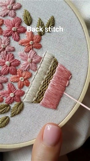 Back Stitch Edge ✨ | Nora Embroidery Pattern #embroidery #tutorial #diy #handmade #craft #stitch