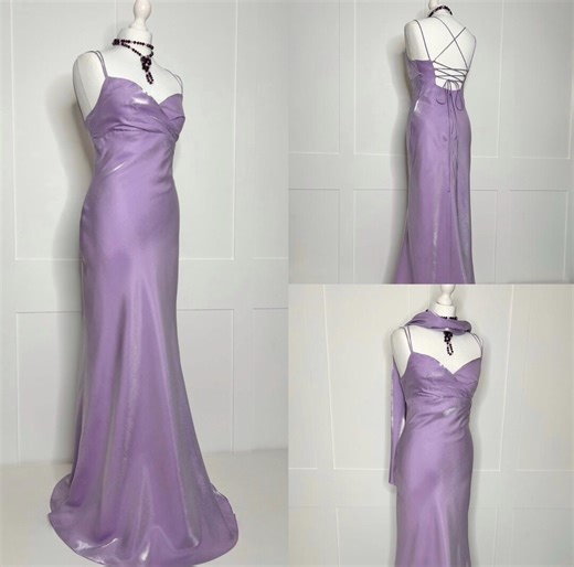 Vintage Prom Dress, Retro Graduation, 1990s Purple/lavender, Slip, Evening, Formal, Party, Ball, Cruise, Black Tie, Special Occasion UK 10 - Etsy