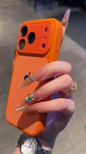 Stylish Orange iPhone Look 🧡📱 | Aesthetic Phone Vibes