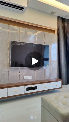 Manoj Thakur | Louvers Instalation on TV unit wall - ongoing project- Lodha Majiwada, #thane Follow us on @the_indiandecor #interior #interiordesigner... | Instagram