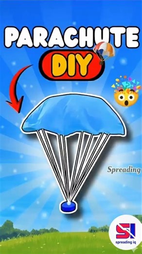 Shocking Parachute DIY that really works 🪂#experiment #short #shortsfeed