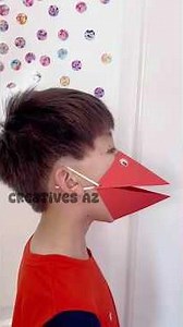 The Mysterious Bird Beak Mask - How to make bird mask with paper || Creatives AZ #creativesaz