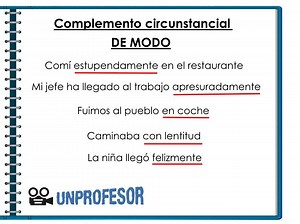 60 EJEMPLOS de complemento CIRCUNSTANCIAL de modo - [con EJERCICIOS resueltos]