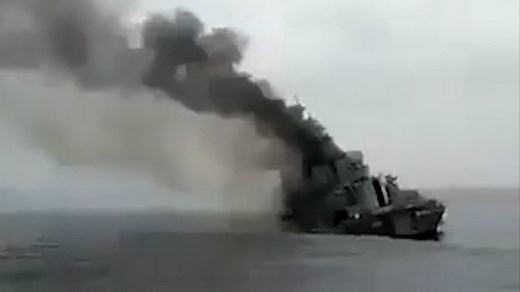 VIDÉO. Guerre en Ukraine : les images du naufrage du «Moskva», le croiseur russe coulé par l’armée ukrainienne