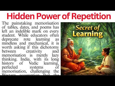 From Vedas to IIT: How Repetition Builds Genius Minds | Science of Repetition |Reading Comprehension