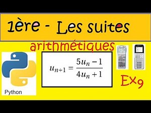 Première spécialité maths suite arithmétique homographique ex9