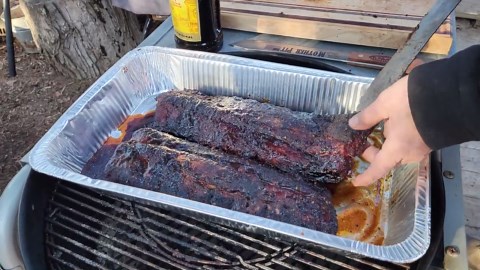 Kahlua coffee grounds baby back ribs