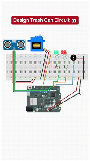 Auto-Opening Trash Can – No Touch Needed! 👋 #arduino #arduinoproject #electric