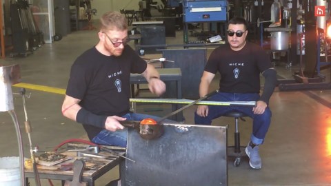 The amazing birth of a hand blown glass - mouth-blown glass