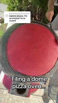 Here’s how to tile a dome pizza oven…