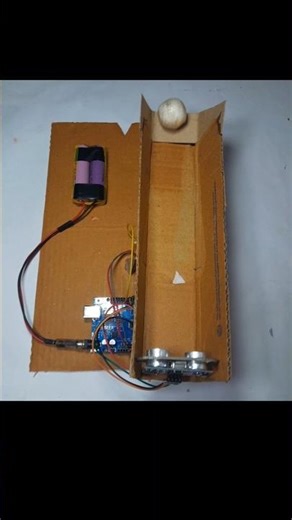 How I made an Automatic Ball Dropping System using Ultrasonic & Servo #viralvideo #shortvideo