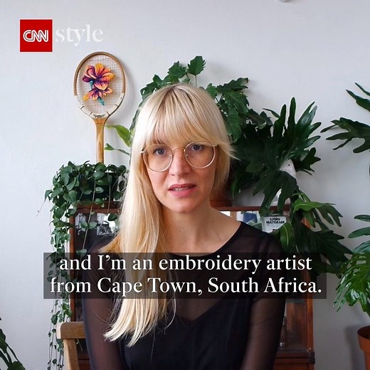 2.3K views · 83 reactions | South African embroidery artist, Danielle Clough talks about her creative process as well as her journey through various art media, from live visuals, photography and design on CNN Style | CNN Africa | Facebook
