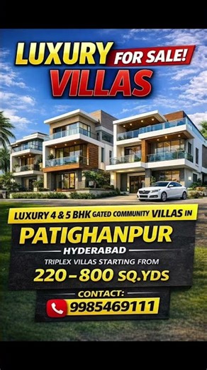HMDA & RERA Approved Luxury Villas in Velimela | 4 & 5 BHK | Best Investment Hyderabad