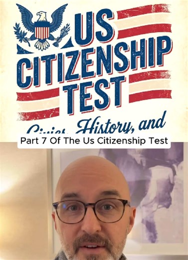 Can You Pass the US Citizenship Test? Part 7 — 12 Out of 20 To Pass #TikTokLearningCampaign #LanguageLearning #CitizenshipTest #USCitizenship #KnowYourRights