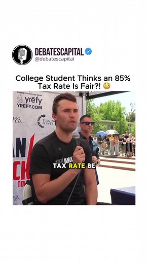 Charlie Kirk Debate: 85% Taxes
