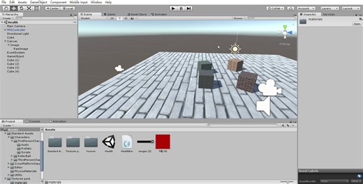 Unity小演示之health bar的实现----减血和自动回血