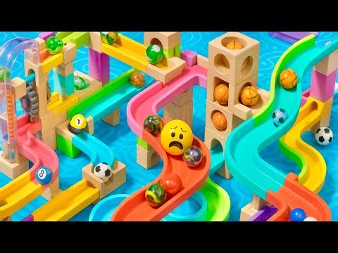 Relaxing Marble Run ASMR | Gentle Visual Relief for ADHD and Autism-Friendly Watching