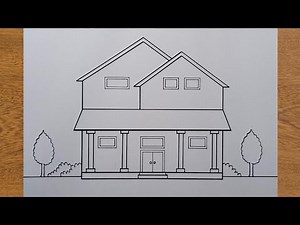 How To Draw Houses Easy Levels Step by Step || Drawing House For Beginners