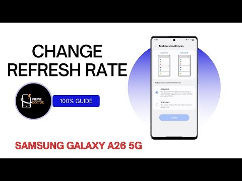 How To Change Refresh Rate on Samsung Galaxy A26 5G | Smooth Display Settings Guide!