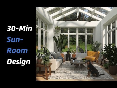 Use Homestyler to create a cozy and pleasant sunroom within 30 minutes