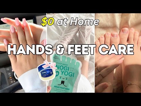 $0 Hands and Foot Care Routine | Get Rid of Dark Knuckles & Cracked Heel