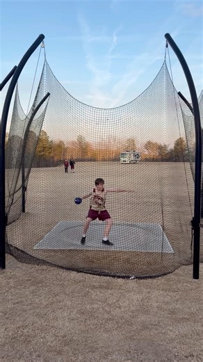 126.8 My son breaking the school discus record, 8th grade 🥏#track