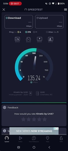 kinetic by Windstream home Internet speed test aka Uniti