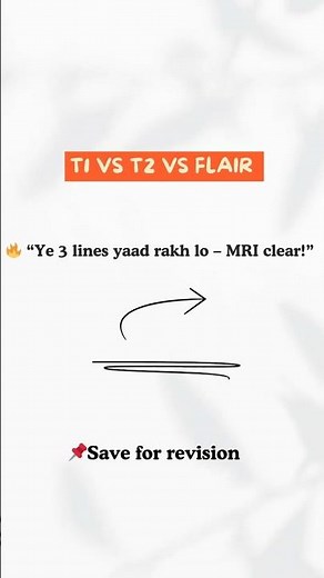T1 vs T2 vs FLAIR – Ek line me difference clear
