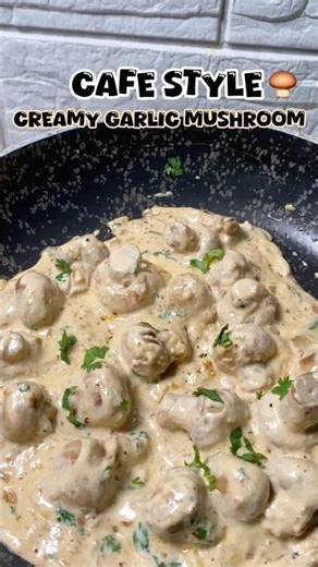 Cafe Style Garlic Mushroom 🫶🍄#trending #viral #mushroom