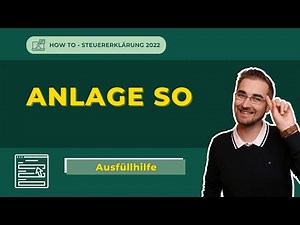 Anlage SO ausfüllen | Steuererklärung 2022