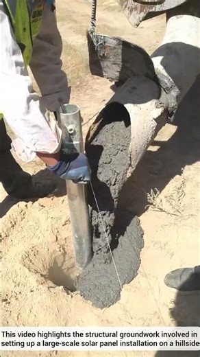Pouring Concrete Foundations for Ground Mounted Solar Array