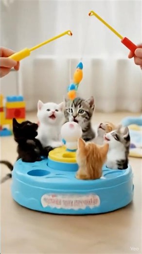 Cutest Kitten Fishing Ever!