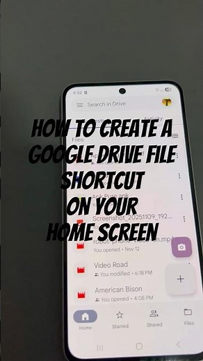 How to create a Google Drive file shortcut on your home screen