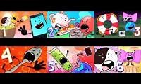 Mix of 6 videos from youtube : All Inanimate insanity season 3 epidsodes at the same time (episodes 1-6)