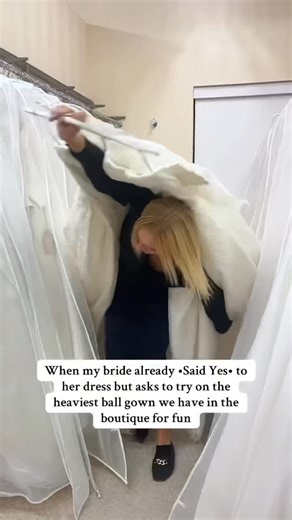 The Gown Bridal Boutique | Wedding Gowns on Instagram: "We love having fun with our brides - every fitting is full of smiles, excitement, and just a little bit of arm day when a big ballgown is involved💪🏻⭐️ But truly, we wouldn’t trade it for anything! Helping you bring your bridal vision to life, is why we do what we do🤗 #weddingdresses #weddingdress #weddingdressinspo #weddingdressinspiration #dreamweddingdress #dreamweddingdress #weddingdressgoals #bridalshopnearme #torontobride #torontobr