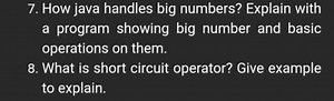 7. How does Java handle big numbers? Explain with a program sho... | Filo
