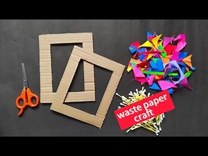 Amazing 🤩 handmade photo frame || how to recycle waste paper