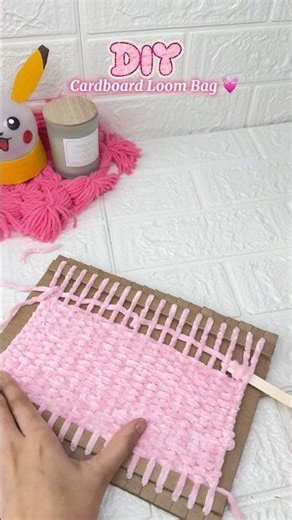 Cardboard Loom Bag! 🧶📦 | Easy Weaving for Beginners