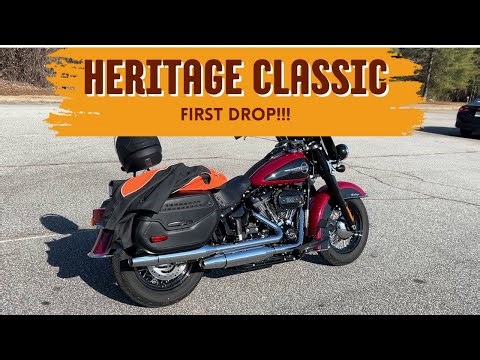 Dropped my New Bike Christmas Eve with a Pillion! Harley Heritage Softail Classic 