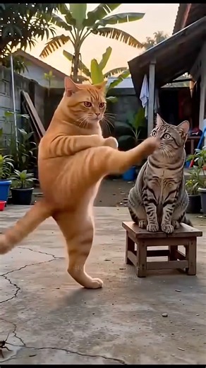 Cat, you know karate but are u scared? 😂🤣 #shorts