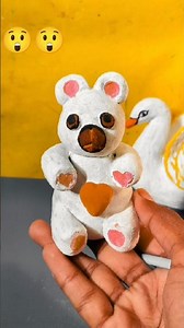 Teddy bear 🧸/ clay teddy bear making/ art#teddybear #art