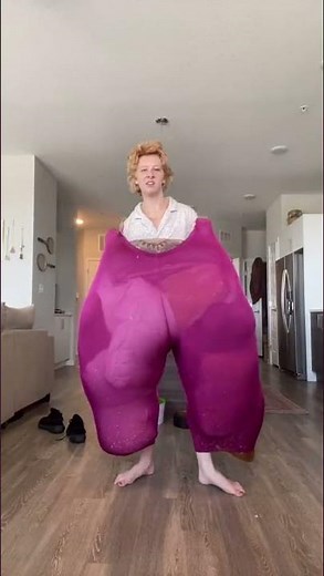 How many pillows did she fit in those pants again?