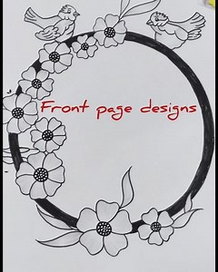 #A4 size paper design back page and front page/Easy border design in A4 sheet for school project 🏫