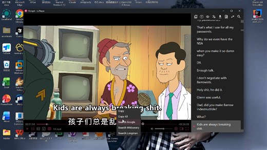 一个自动识别中英文字幕的播放器 —— LLplayer