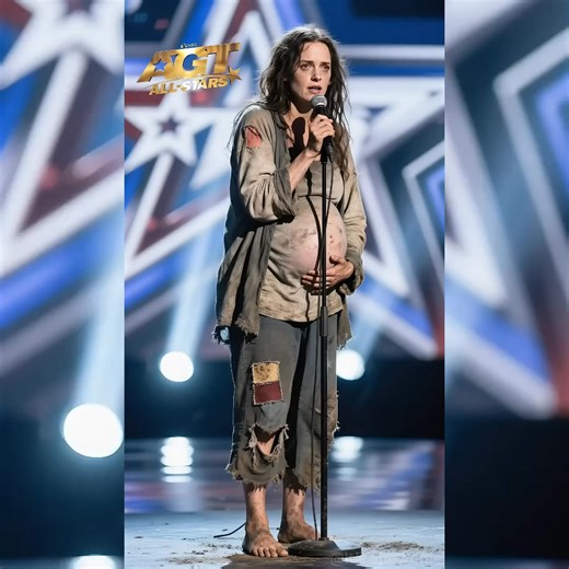 She Walked Barefoot Onto the AGT Stage—Pregnant, Dirty, and Alone… But When This Homeless Woman Sang, the Audience Forgot to Breathe | Interesting View