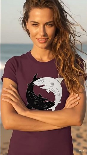 Yin Yang Shark shirt design #yinyang #shark #shirts