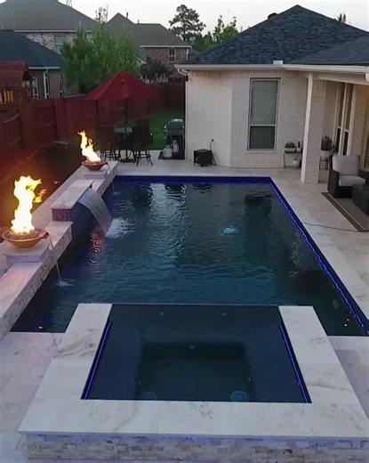 Stunning Backyard Transformation with Custom Pool Features