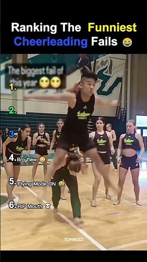 Ranking The Funniest Cheerleading Fails 😂 #funny #shorts
